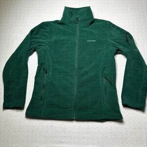 Columbia Full Zip Fleece Jacket Green Women’s Large